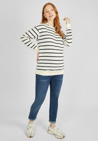 JoJo Maman Bébé STRIPE MATERNITY NURSING MATERNITY - Mikina - cream
