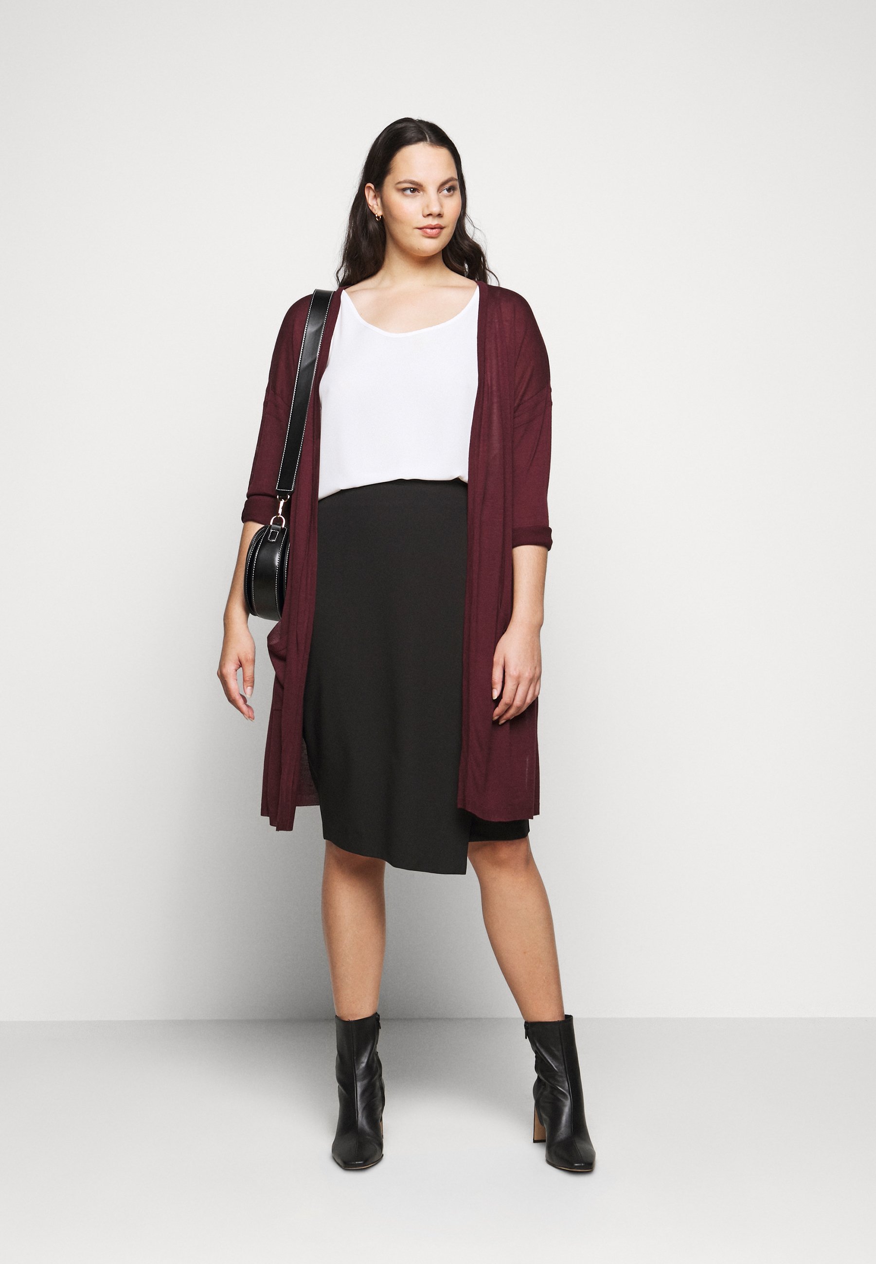 hot pink velvet pencil skirt