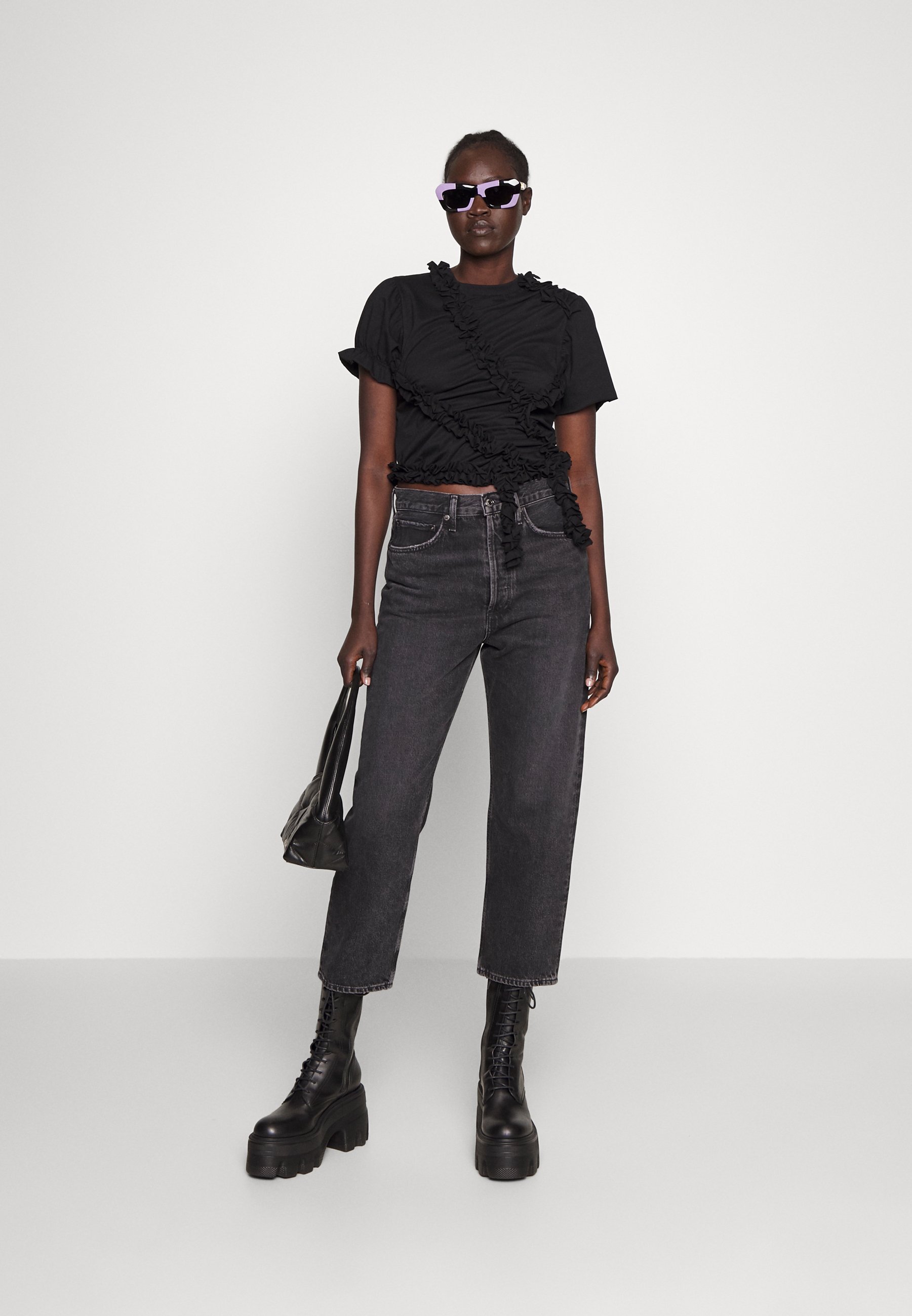 agolde 90s crop black