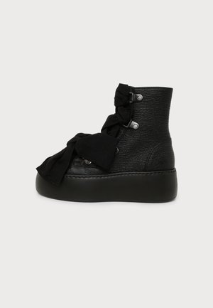 AGL VIBE RIBBON - Bottines à lacets - nero