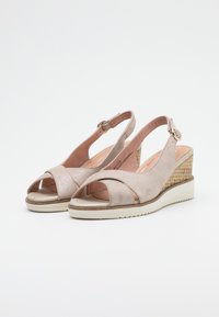Tamaris Wedge sandals - champagner pearl