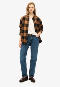 Superdry & Co CHECK - Cappotto corto - camel black check