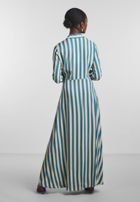 YAS YASSAVANNA LONG SHIRT DRESS - Skjortklänning - deep lake/cement stripes