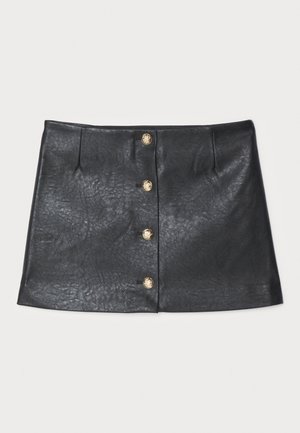 MAYA BUTTON SKIRT - Miniskjørt - black