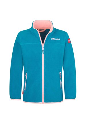 TROLLKIDS, FLEECE JACKETS UNISEX - Fleece jacket - harbor blue peony rose