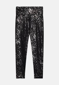 Nike Performance DF ONE UNISEX - Leggings - black/metallic silver