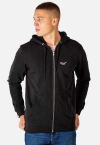 Reell HOODYS STAPLE TERRY ZIP - Sudadera con cremallera - deep black