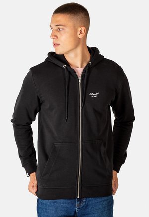 Reell HOODYS STAPLE TERRY ZIP - Zip-up sweatshirt - deep black