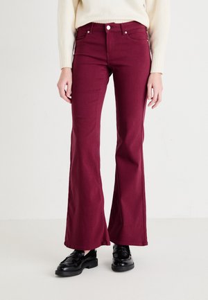ONLY ONLREESE RETRO FLARE PANT  - Kelnės - burgundy