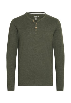 Solid RUNDHALS VOLKO - Hosszú ujjú felső - olive