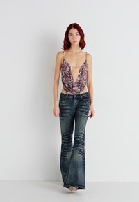 Jaded London EXTREME - Trapezaste traperice - denim