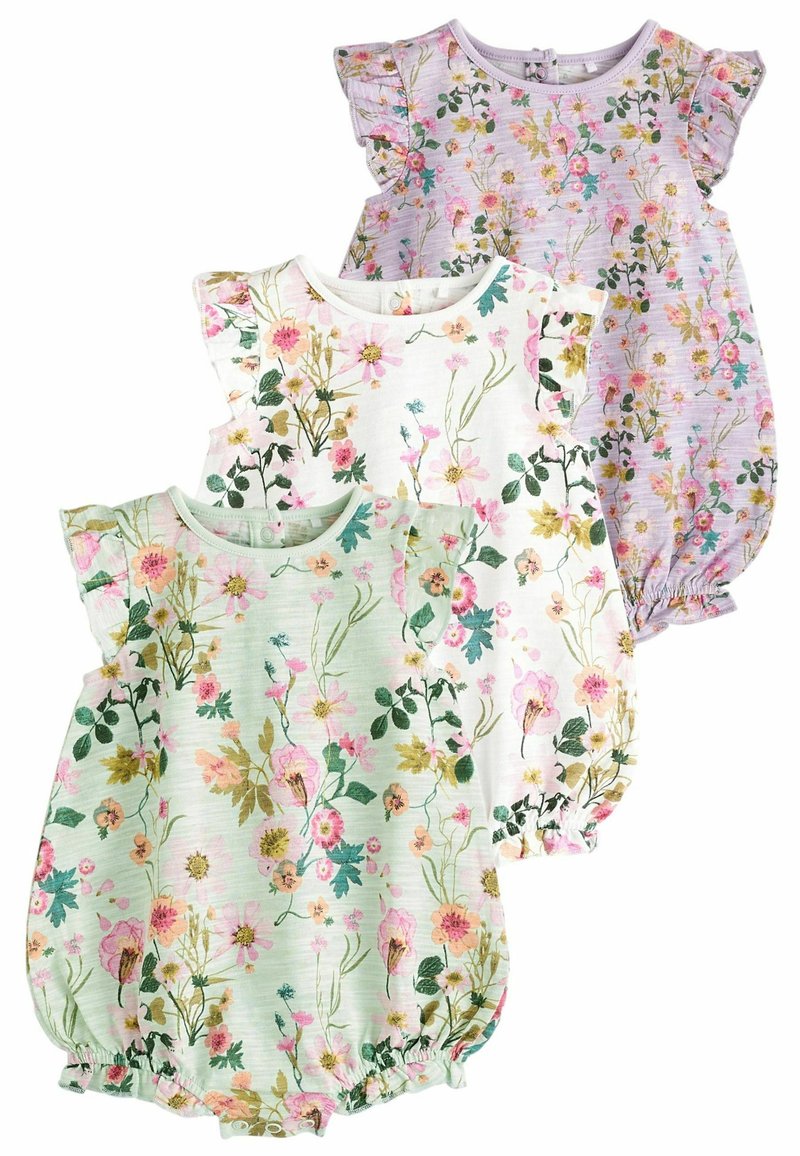 Next - 3 PACK BLOOMER REGULAR FIT - Jumpsuit - lilac purple sage green floral, Vergrößern