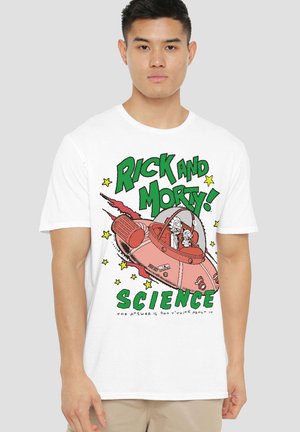 Rick And Morty, RICK AND MORTY RICK'S SHIP COMIC - Print T-shirt - white