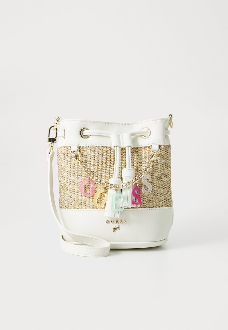 Guess MINI BUCKET - Cross body bag - cream white