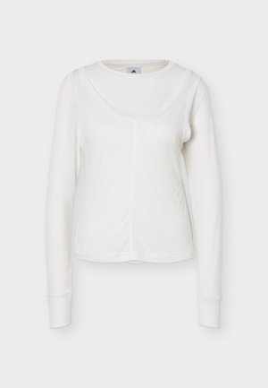 adidas Sportswear, SOFT LUX SHEER LONG SLEEVE - Μπλούζα με μακριά μανίκια - off white