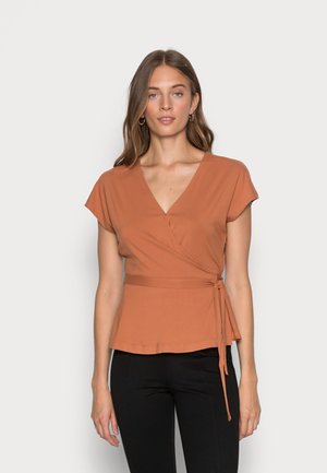 BELTED WRAP - Top - pink sand dune