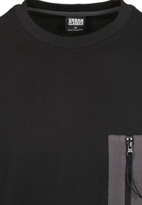 Urban Classics BOXY BIG CONTRAST POCKET - Hosszú ujjú felső - black