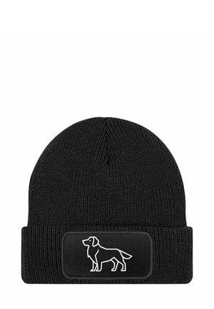 PATCH LABRADOR POLYGON DESIGN - Beanie - labrador schwarz