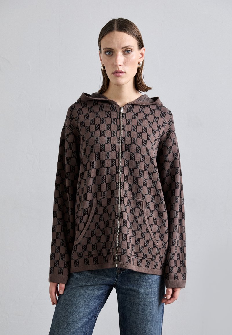 By Malene Birger FELIPA - Zip-up sweatshirt - dark mahogany