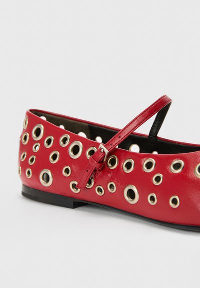 Tory Burch EYELET MARY JANE BALLET - Ballerines - tory red/silver