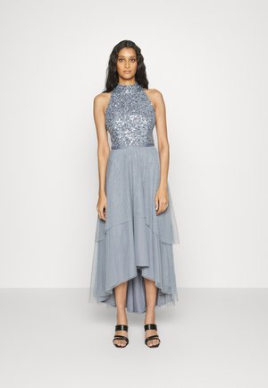 NICA LAYERED HIGH LOW - Cocktailjurk - dusty blue