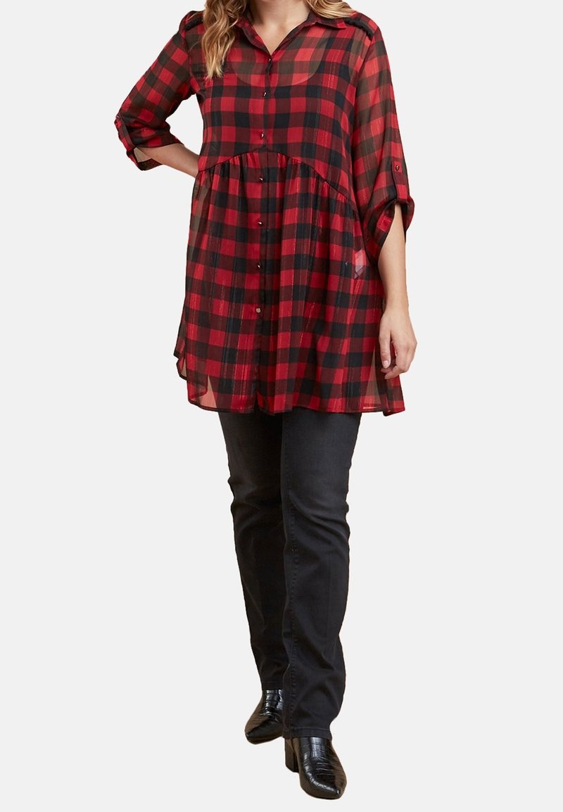 Robe Chemise Ã Carreaux Rouge Et Noir Femme Robe Longue Robe