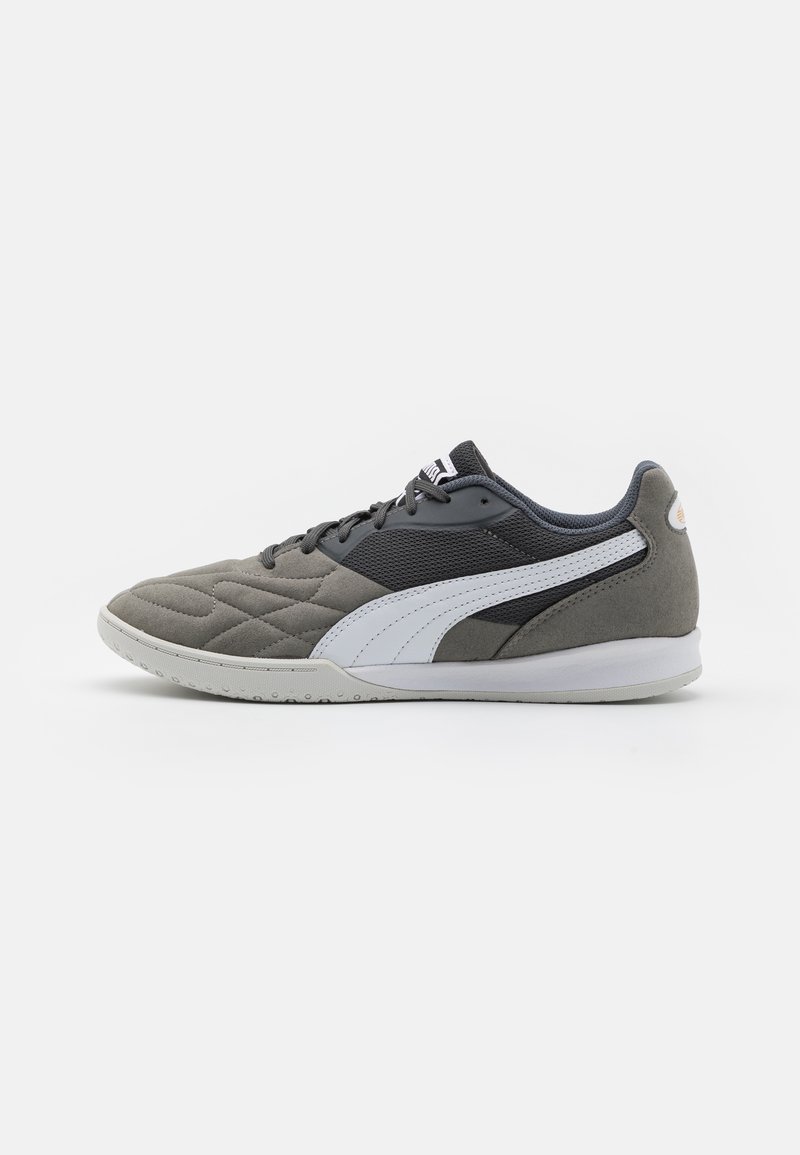 Puma KING TOP IT - Beltéri futballcipő - shadow gray/white/glacial gray