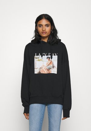 LONG OVERSIZED HOODIE - Jersey con capucha - multicoloured/black