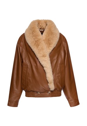 faina, Lederjacke - camel