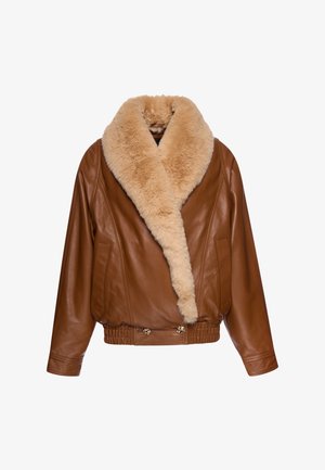 faina, Lederjacke - camel