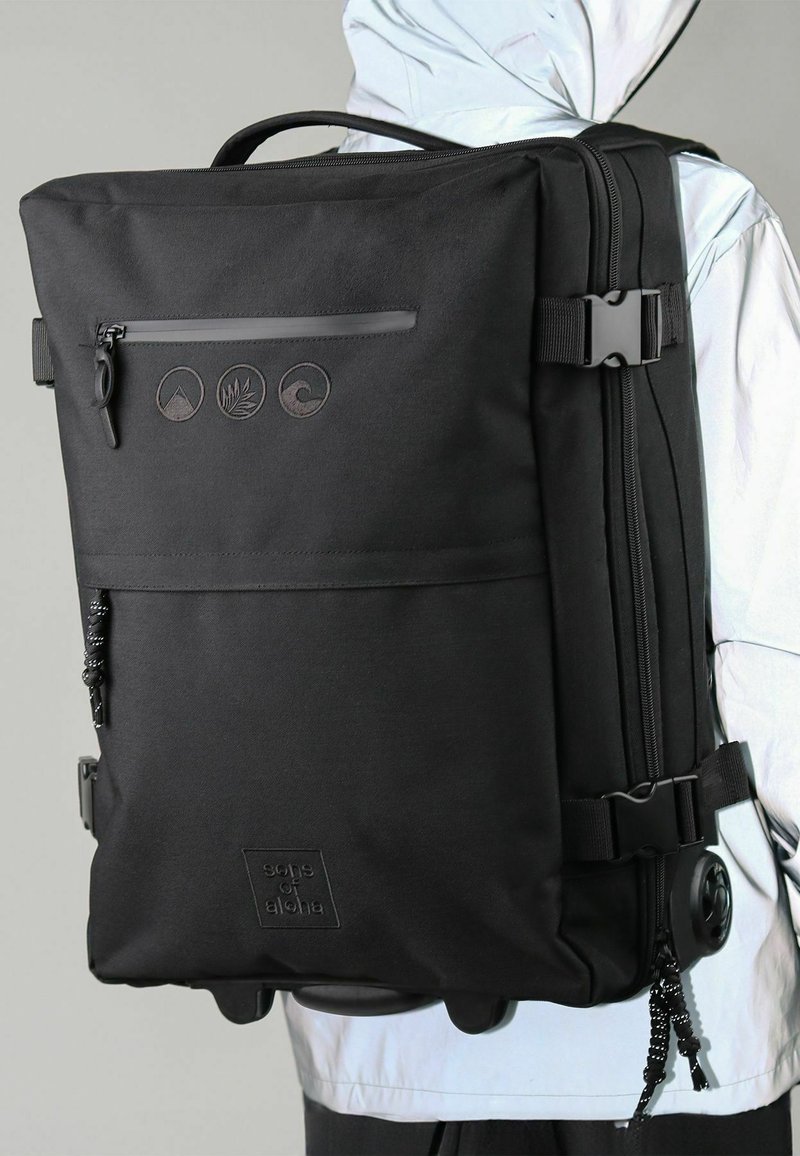 Sons of Aloha 2IN1 CARRY-ON TROLLEY & BACKPACK KANE - Trolley - black-beach