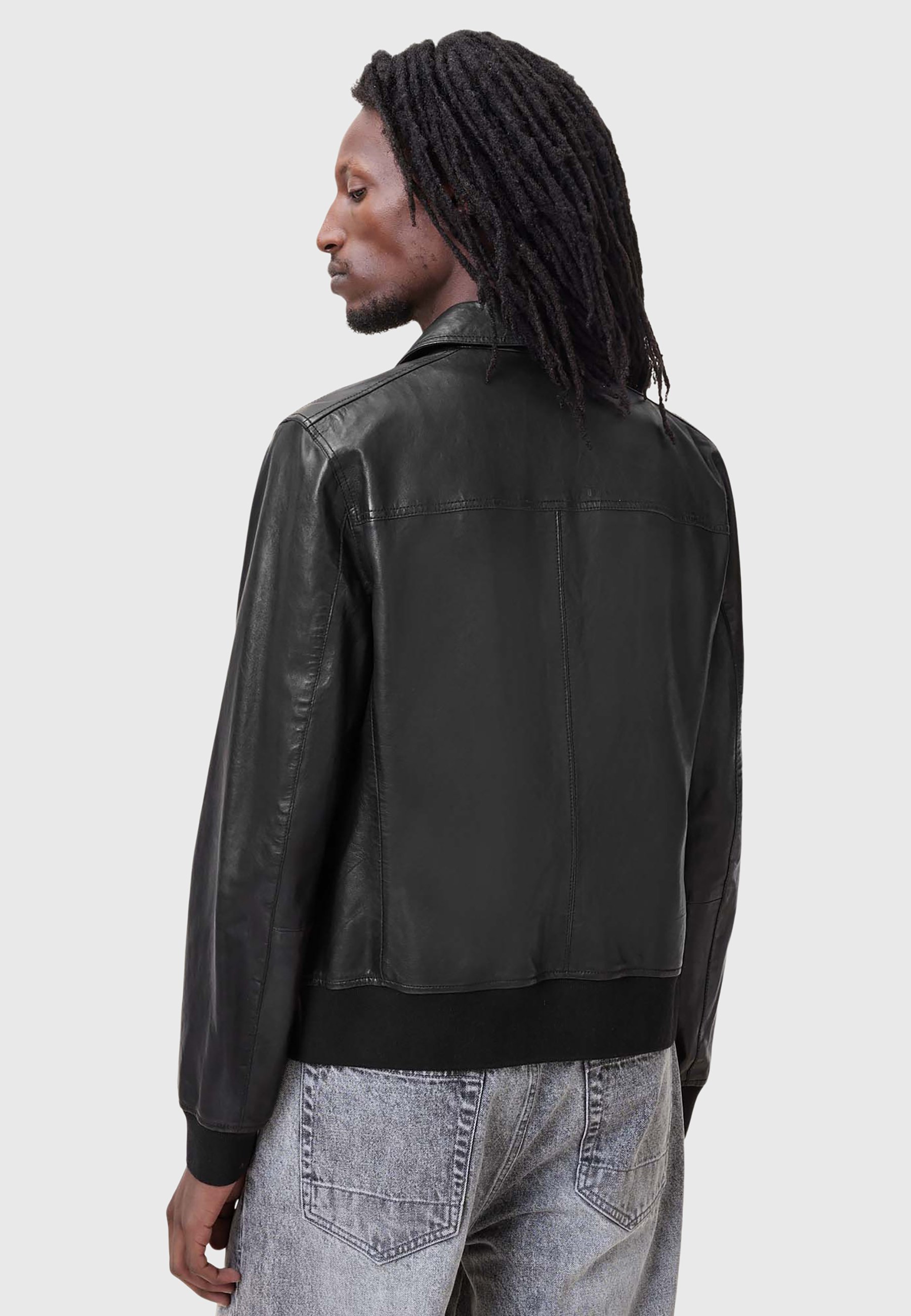 AllSaints GEN - Leather jacket - black - Zalando