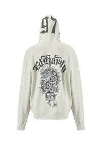 Ed Hardy DRAGON - Sudadera con cremallera - beige marl
