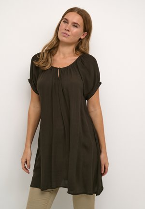 Kaffe AMBER - Tunic - forest night