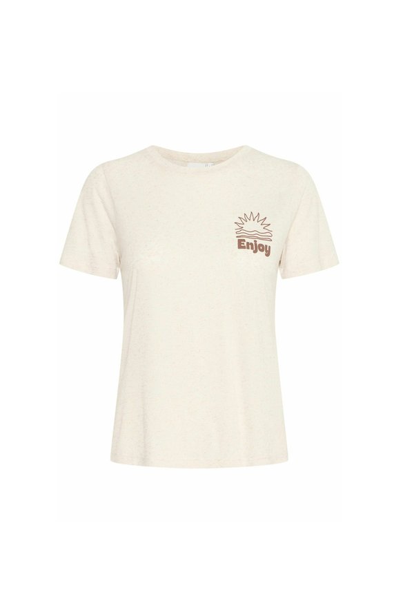 IHOHANA - Print T-shirt - sandshell melange4