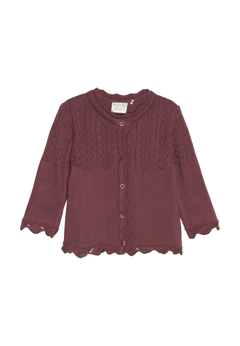 Minymo Strickjacke - roan rouge