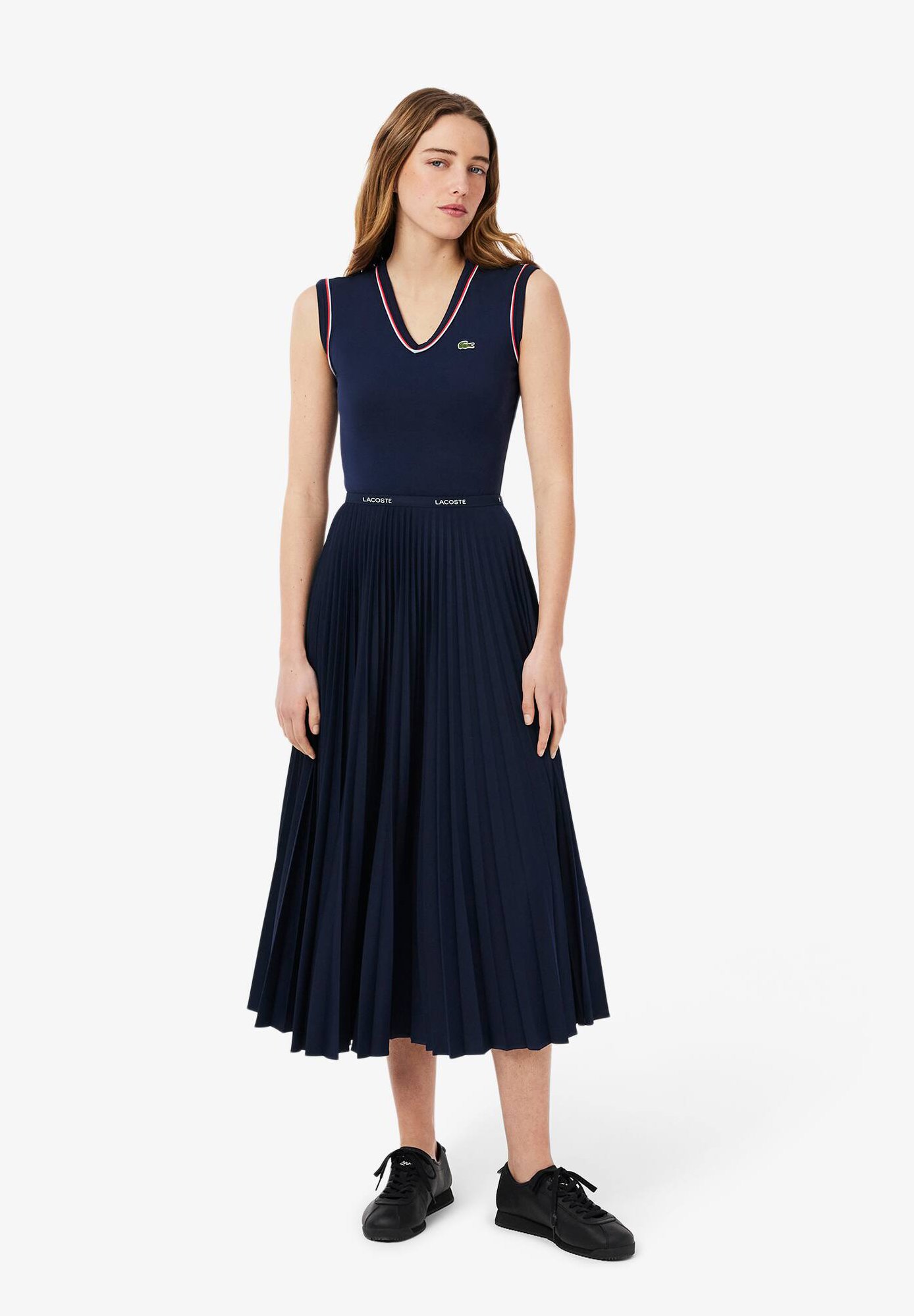 strapless open back dress Bardot Pleated Skirt Maxi Dress - Royalblue main image 0