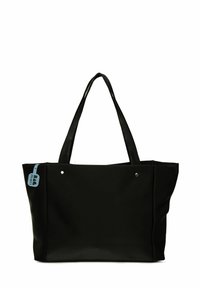 Bagmori LARGE SATIN TOTE BAG WITH SIDE ZIPPER DETAIL - Cabas - black