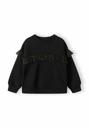 CREW NECK WITH FRILLS  - Sweatshirt - black