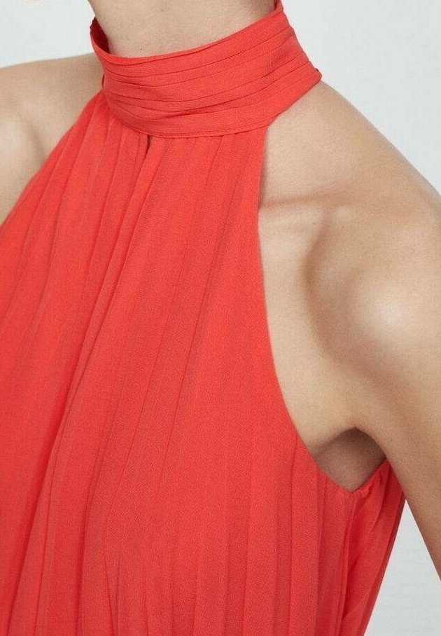 strapless open back dress Casual maxi dress Remila with halterneck & animal print main image 0
