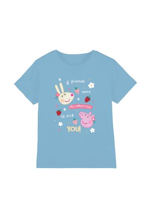 PEPPA PIG STRAWBERRY FRIENDS - Print T-shirt - light blue