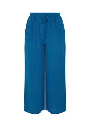 Yours Clothing, PLUS SIZE WIDE LEG TROUSERS. - Pantaloni - blue