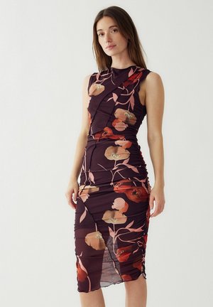 Vabalt langev kleit - caris red print