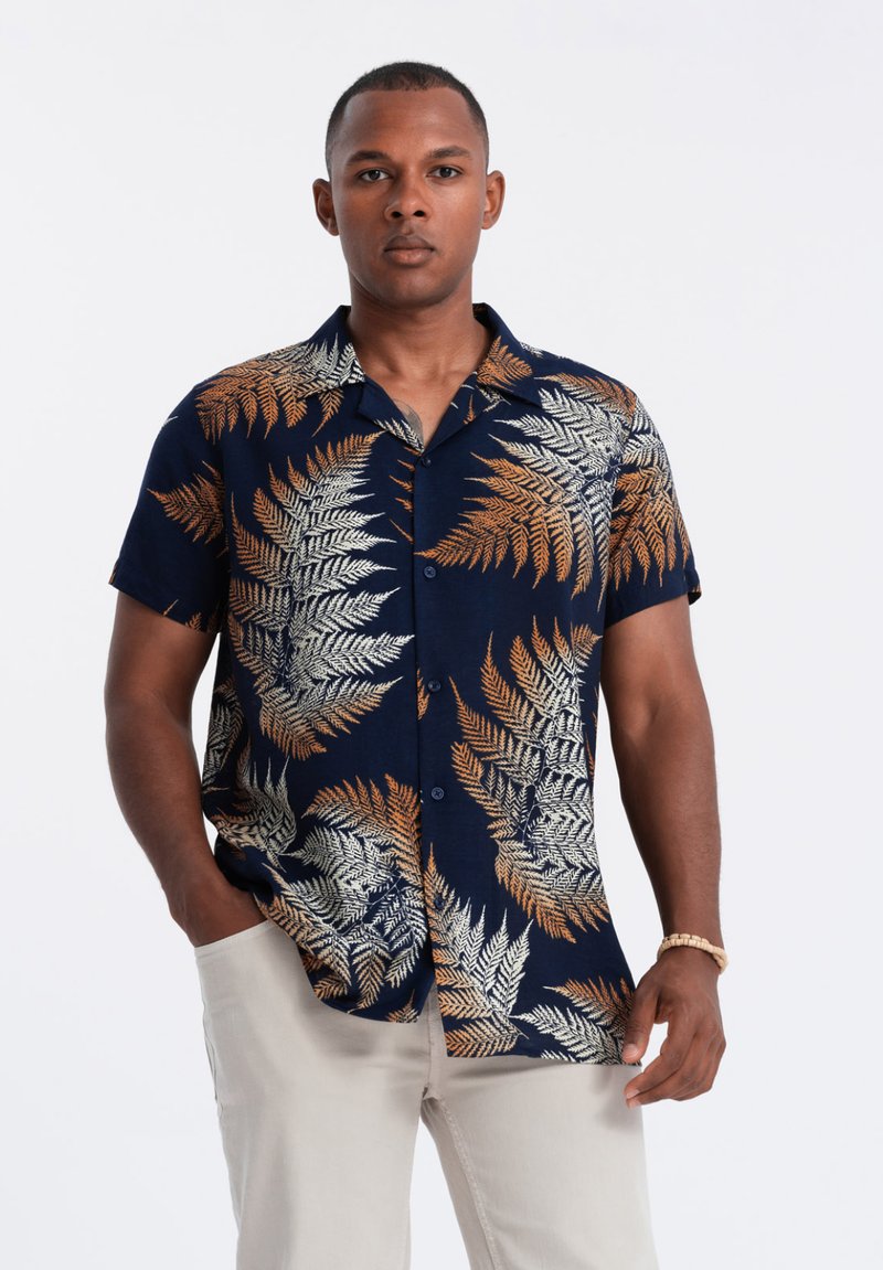 Ombre SHORT SLEEVE  - Overhemd - navy blue and grey