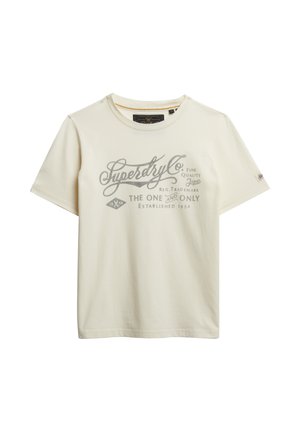 Superdry & Co, INDUSTRY WORKWEAR - T-shirts print - cream