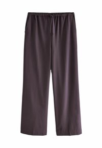 DRAWSTRING WAIST TIE FRONT WIDE - Sirgete säärtega teksad - burgundy