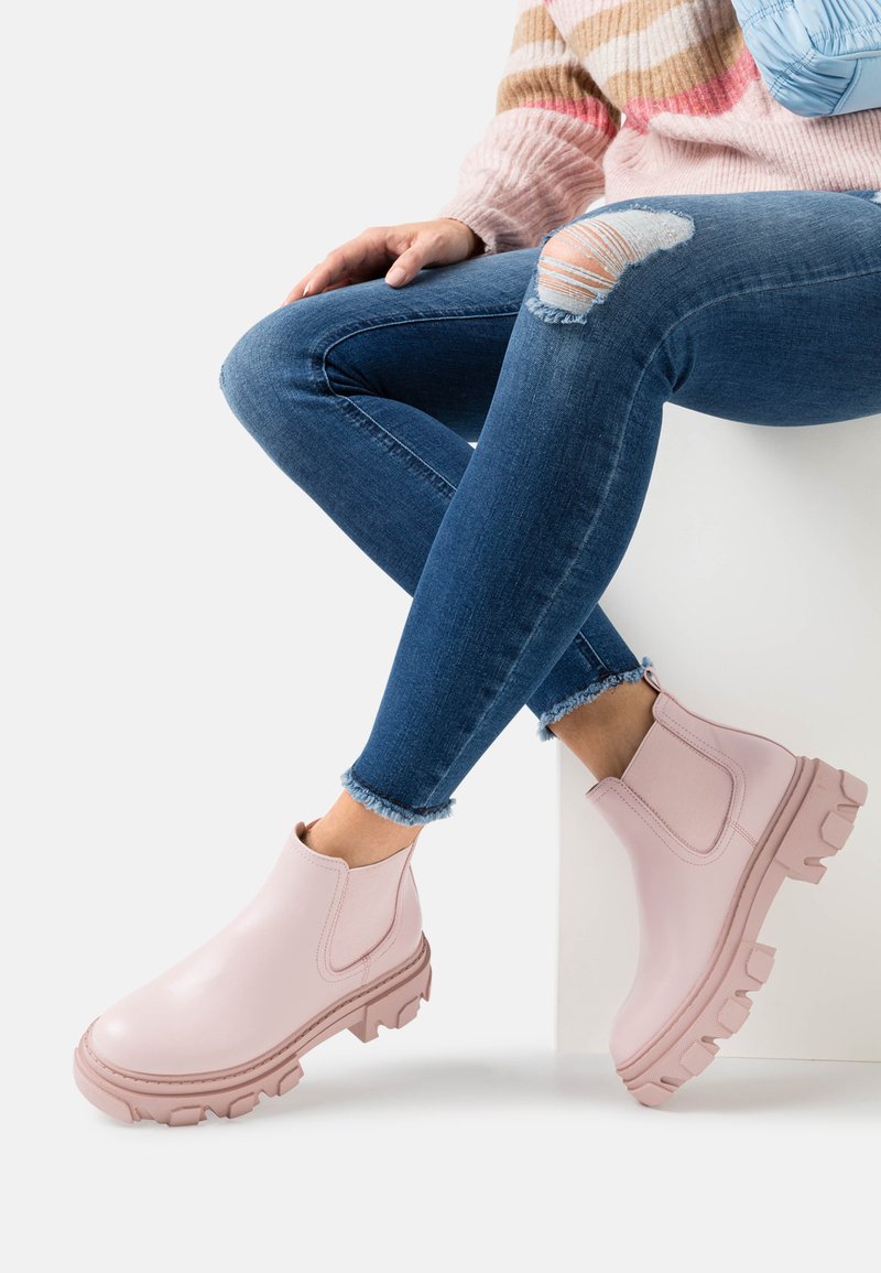 Even&Odd Botas de tornozelo com plataforma - light pink