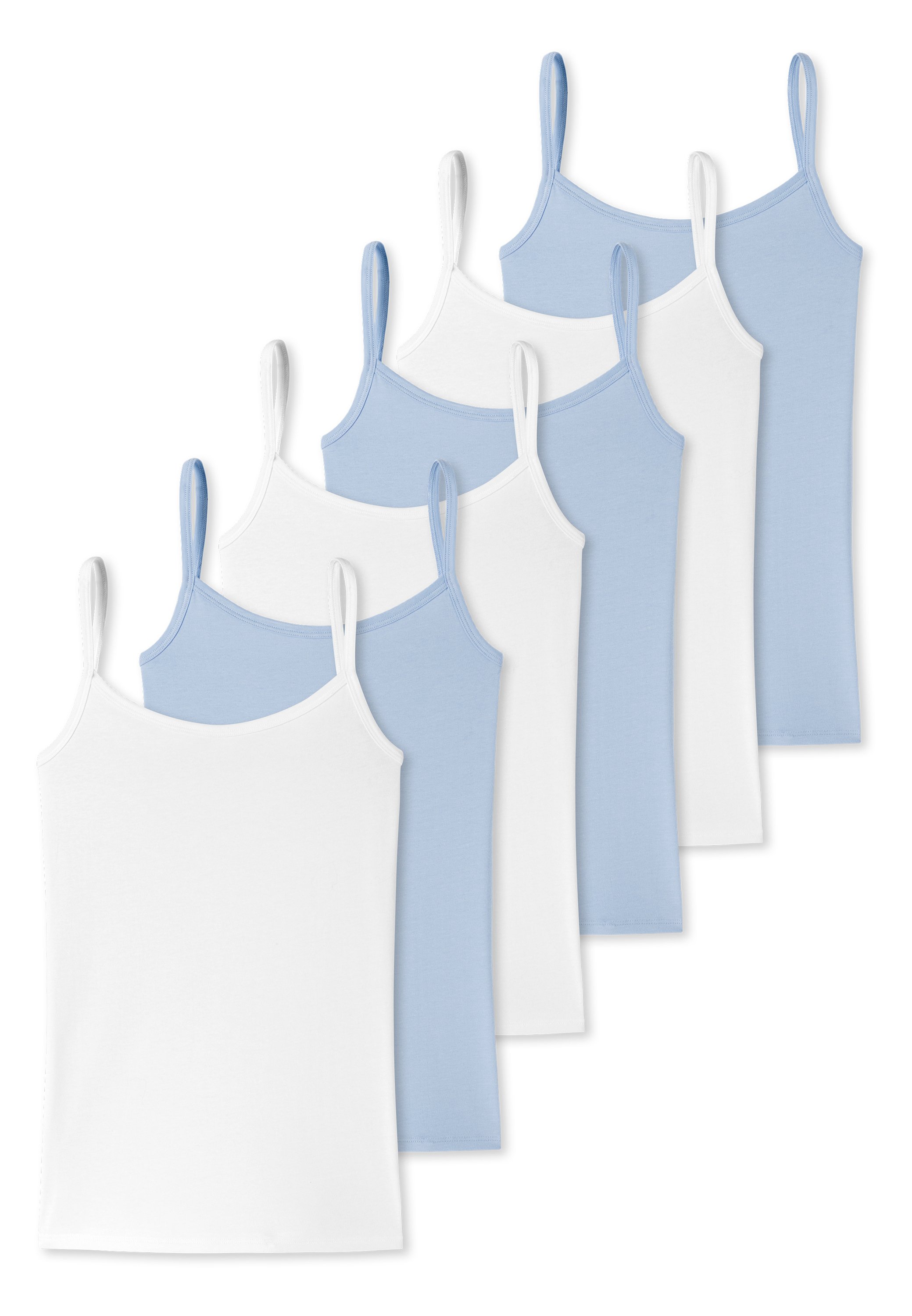 Schiesser Mädchen Spaghetti Top Unterhemd - Mit Bandspitze, Long Life Cotton, Hergestellt In Europa