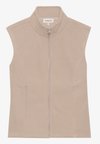 HIGH NECK FLEECE GILET WITH ZIP POCKETS - Liemenė - 105 - stone
