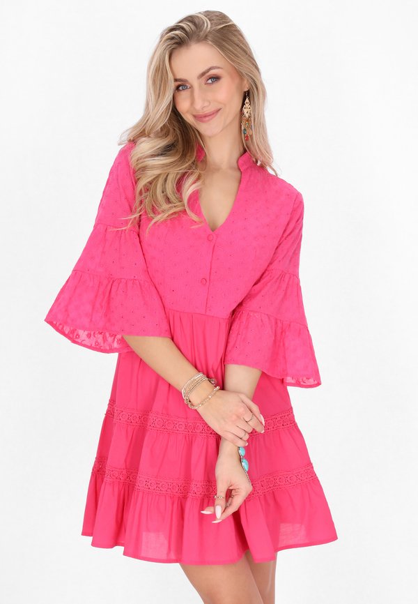 Freizeitkleid - fuchsia